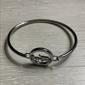 Coach Silver Carriage Bangle Bracelet